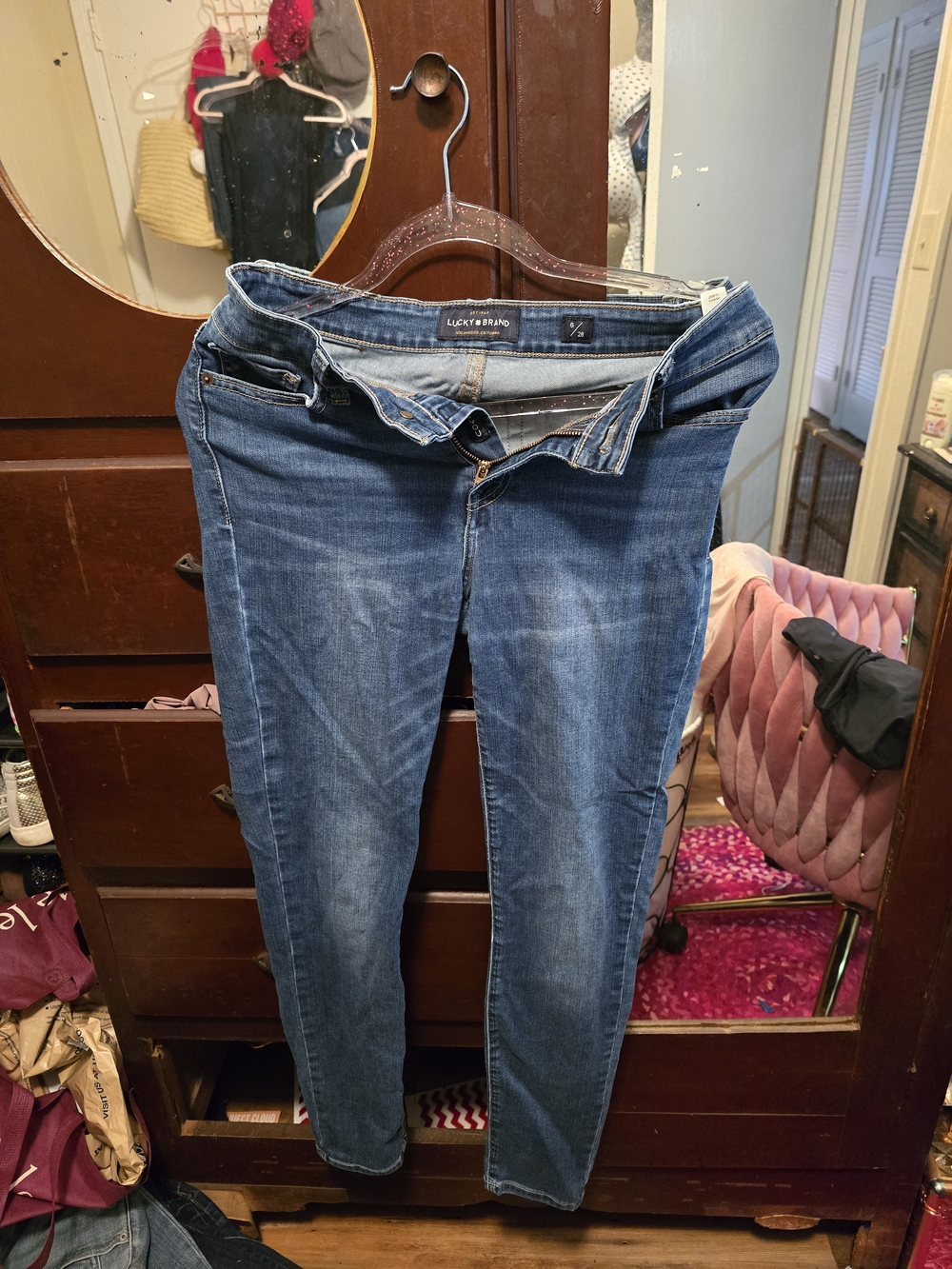 Lucky Brand Women's Medium Blue Skinny Jeans